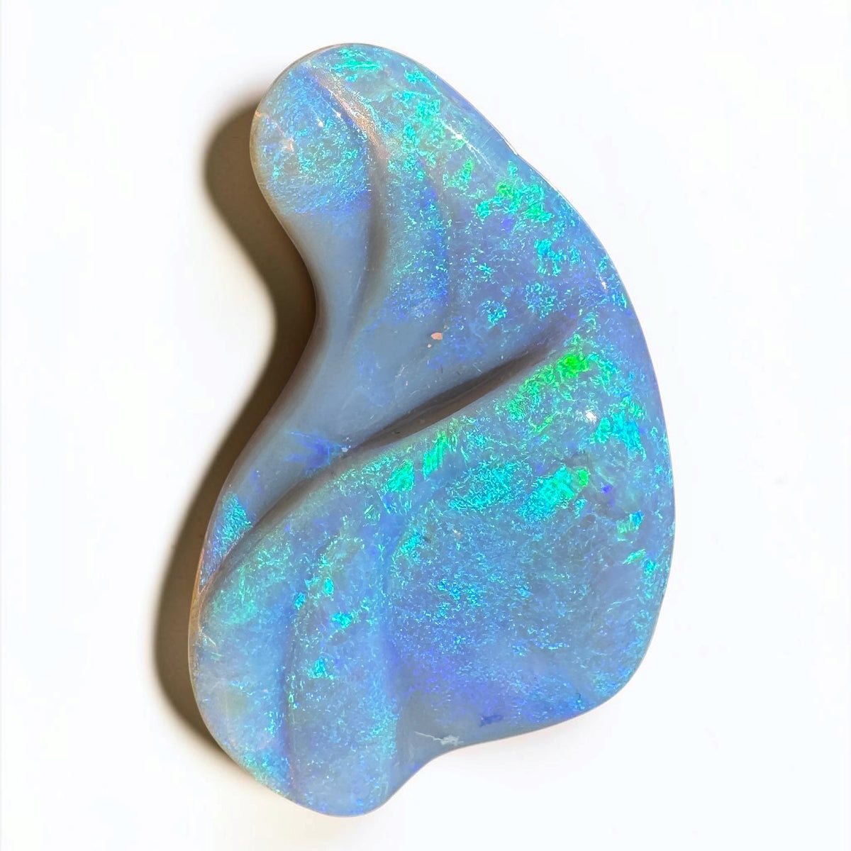 23.8ct Coober Pedy Dark Crystal Opal Carving | Solid Australian Opal | Hand-Carved