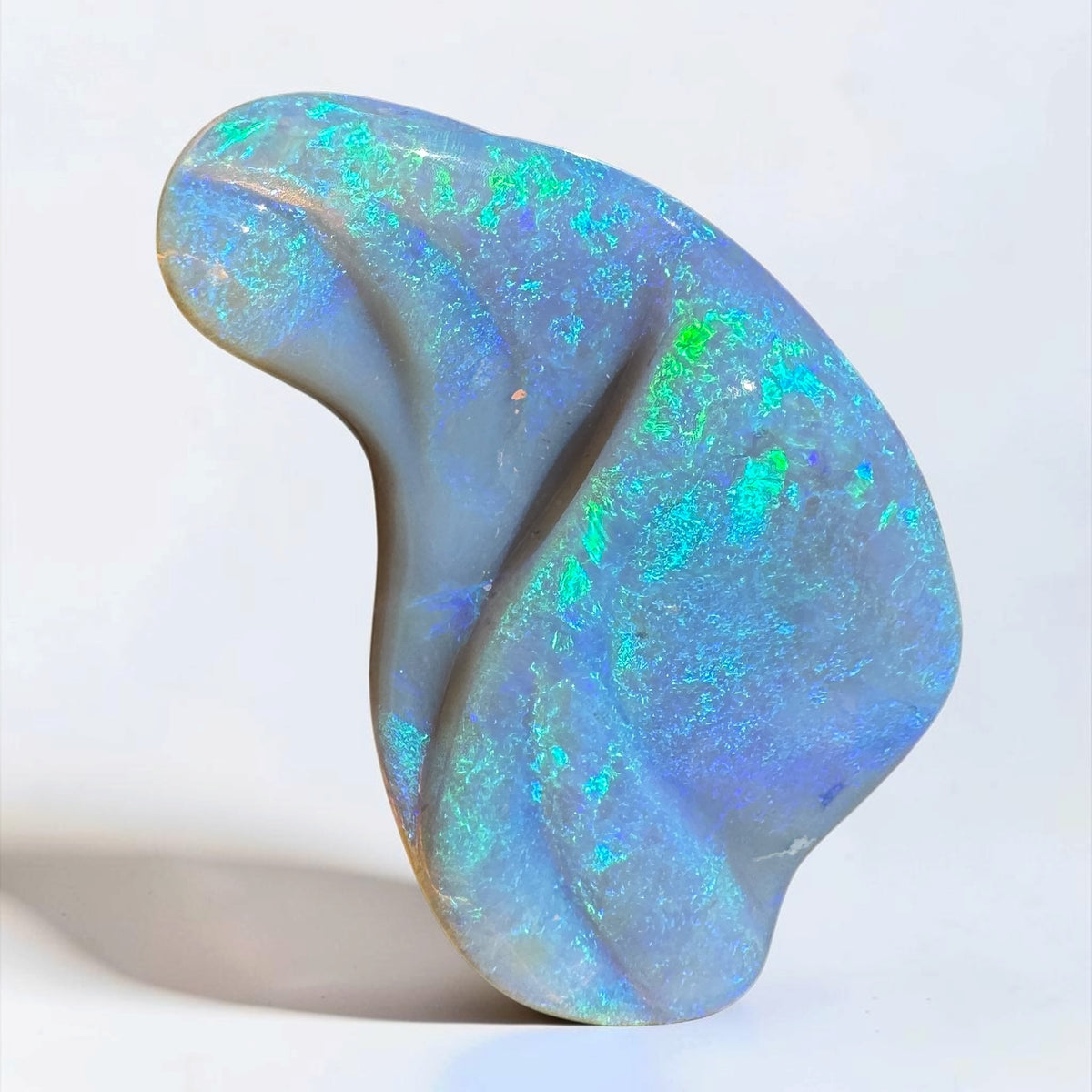 23.8ct Coober Pedy Dark Crystal Opal Carving | Solid Australian Opal | Hand-Carved