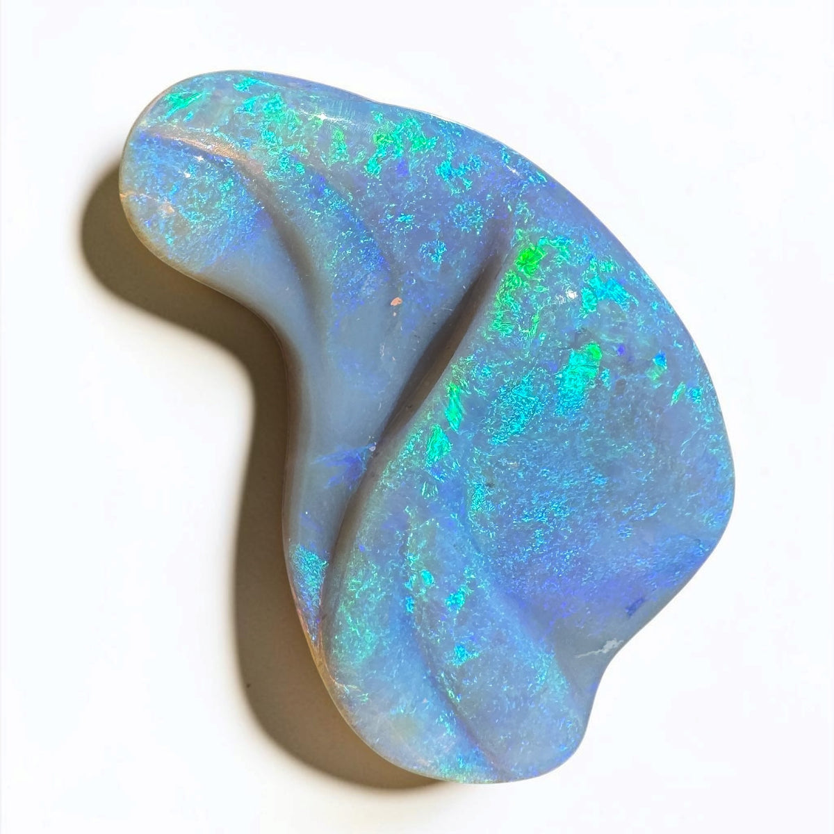 23.8ct Coober Pedy Dark Crystal Opal Carving | Solid Australian Opal | Hand-Carved