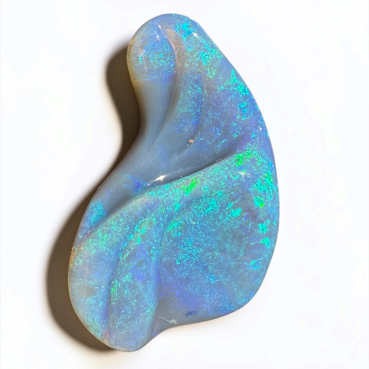 23.8ct Coober Pedy Dark Crystal Opal Carving | Solid Australian Opal | Hand-Carved