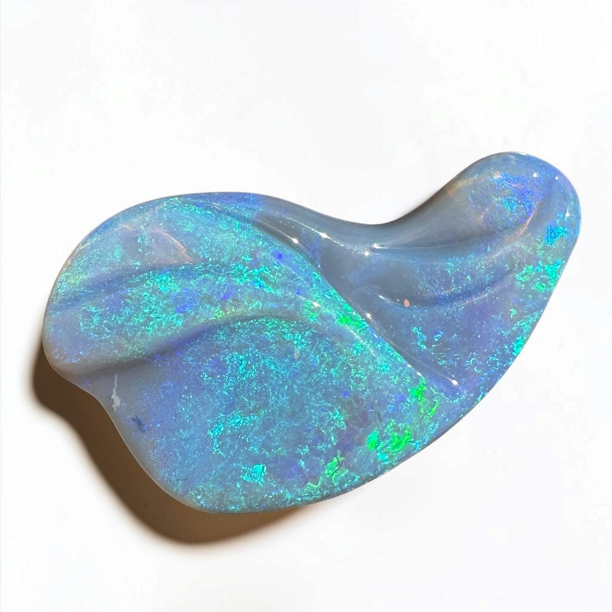23.8ct Coober Pedy Dark Crystal Opal Carving | Solid Australian Opal | Hand-Carved
