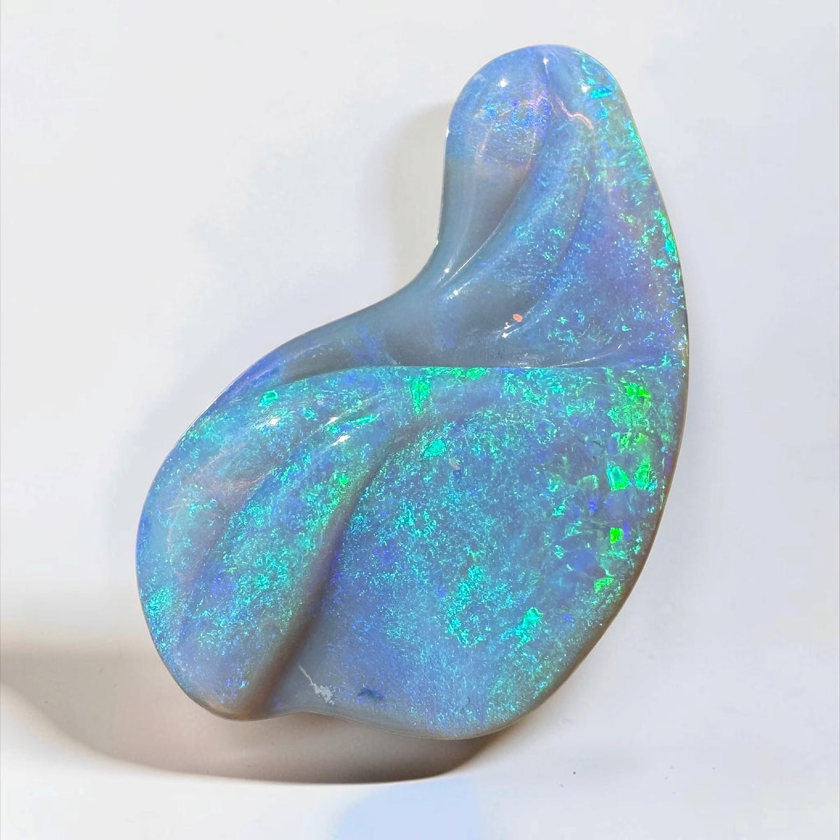 23.8ct Coober Pedy Dark Crystal Opal Carving | Solid Australian Opal | Hand-Carved