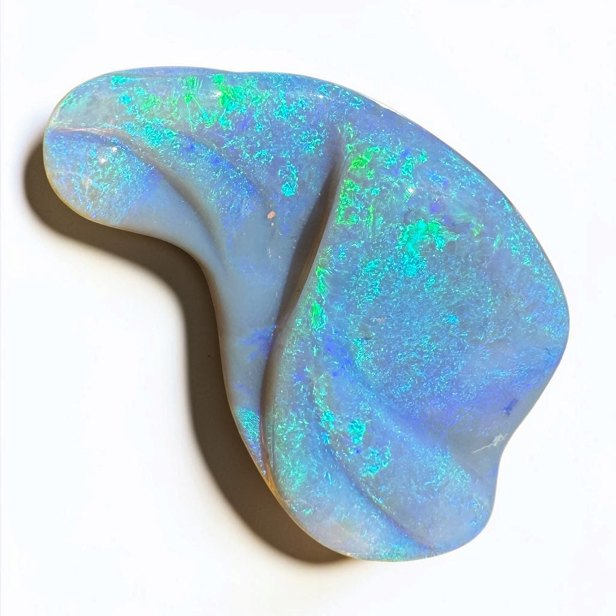 23.8ct Coober Pedy Dark Crystal Opal Carving | Solid Australian Opal | Hand-Carved