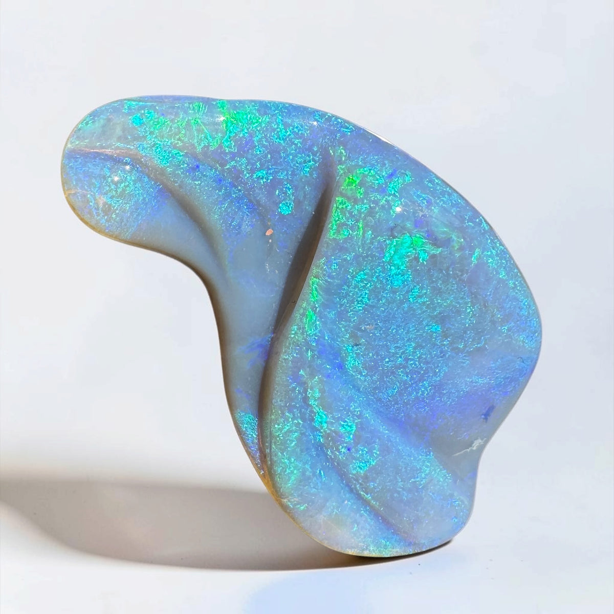23.8ct Coober Pedy Dark Crystal Opal Carving | Solid Australian Opal | Hand-Carved