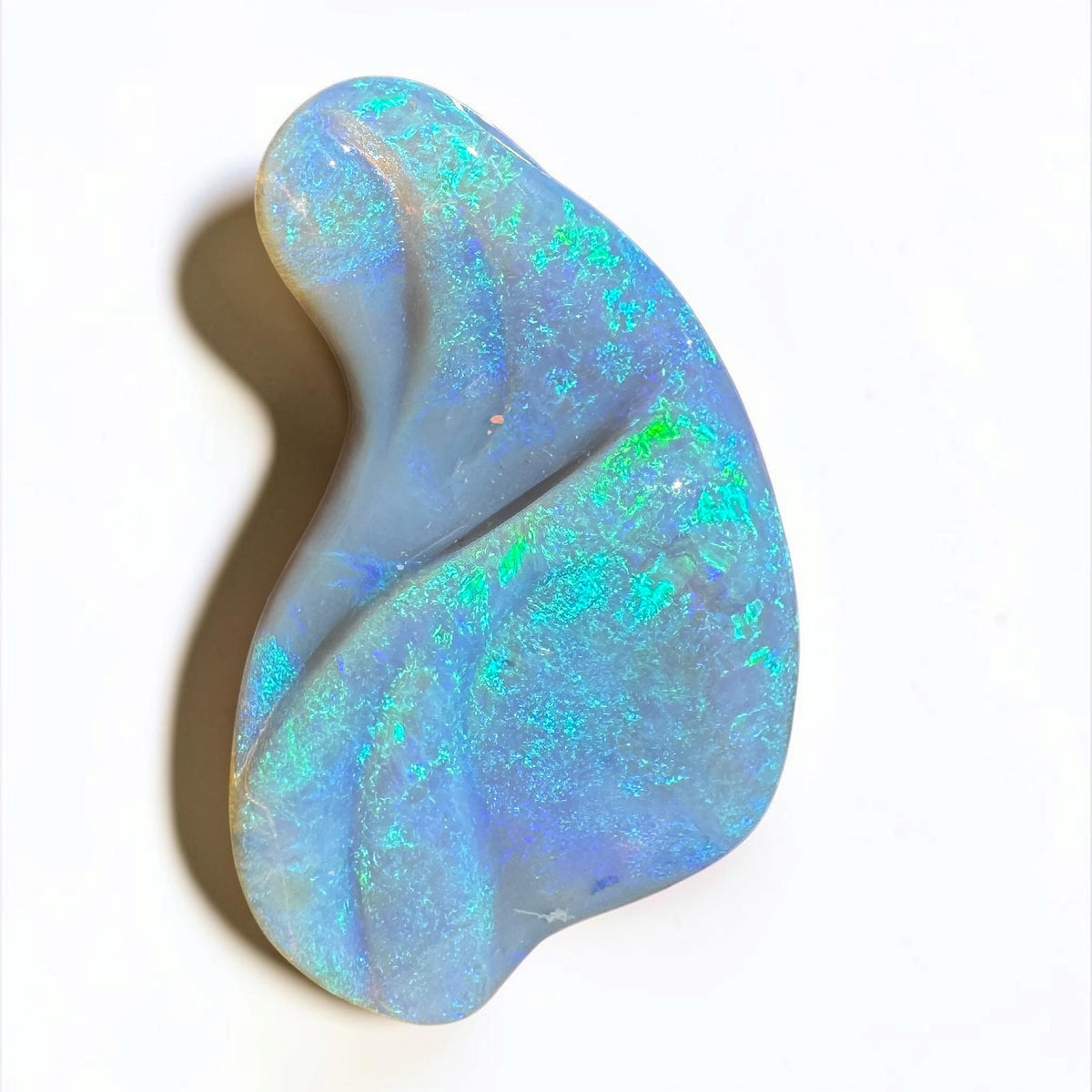 23.8ct Coober Pedy Dark Crystal Opal Carving | Solid Australian Opal | Hand-Carved