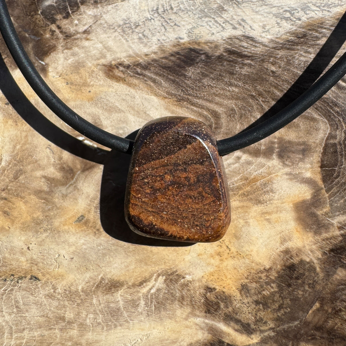 Solid Queensland Boulder Opal Pendant Necklace ~ 'Bungle Tempest' | Solid Australian Opal