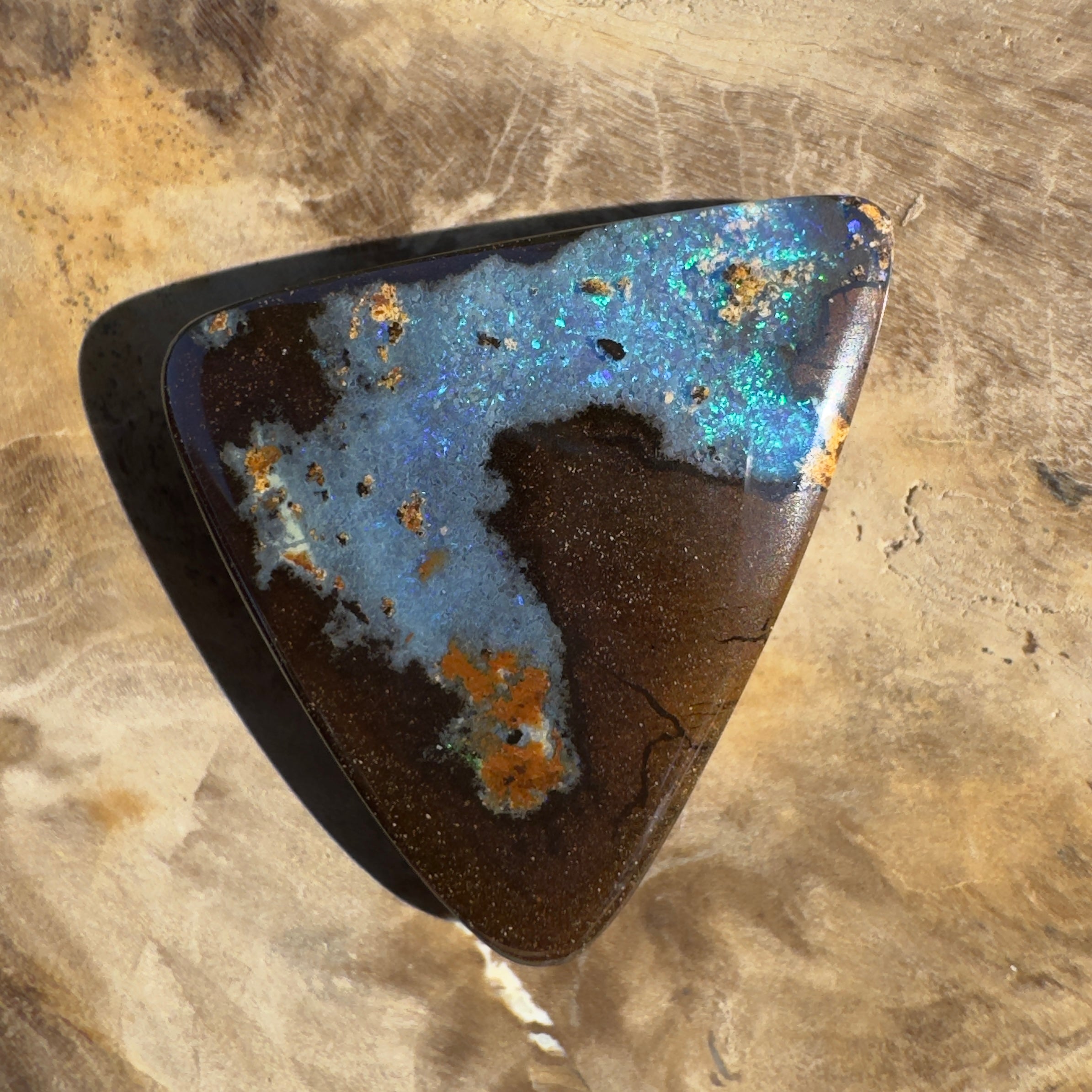16ct Queensland Boulder Opal | Solid Australian Opal | Hand-Cut