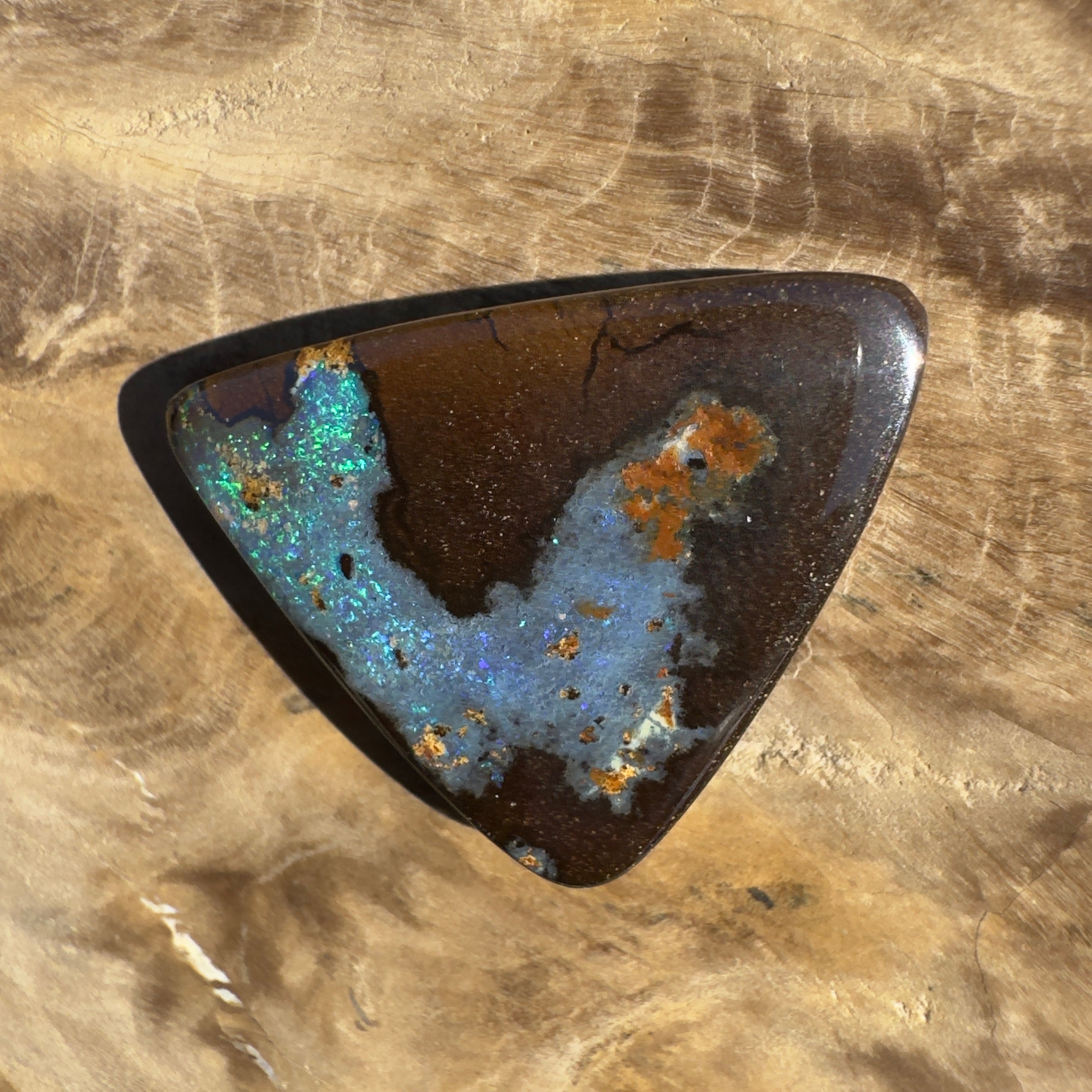16ct Queensland Boulder Opal | Solid Australian Opal | Hand-Cut