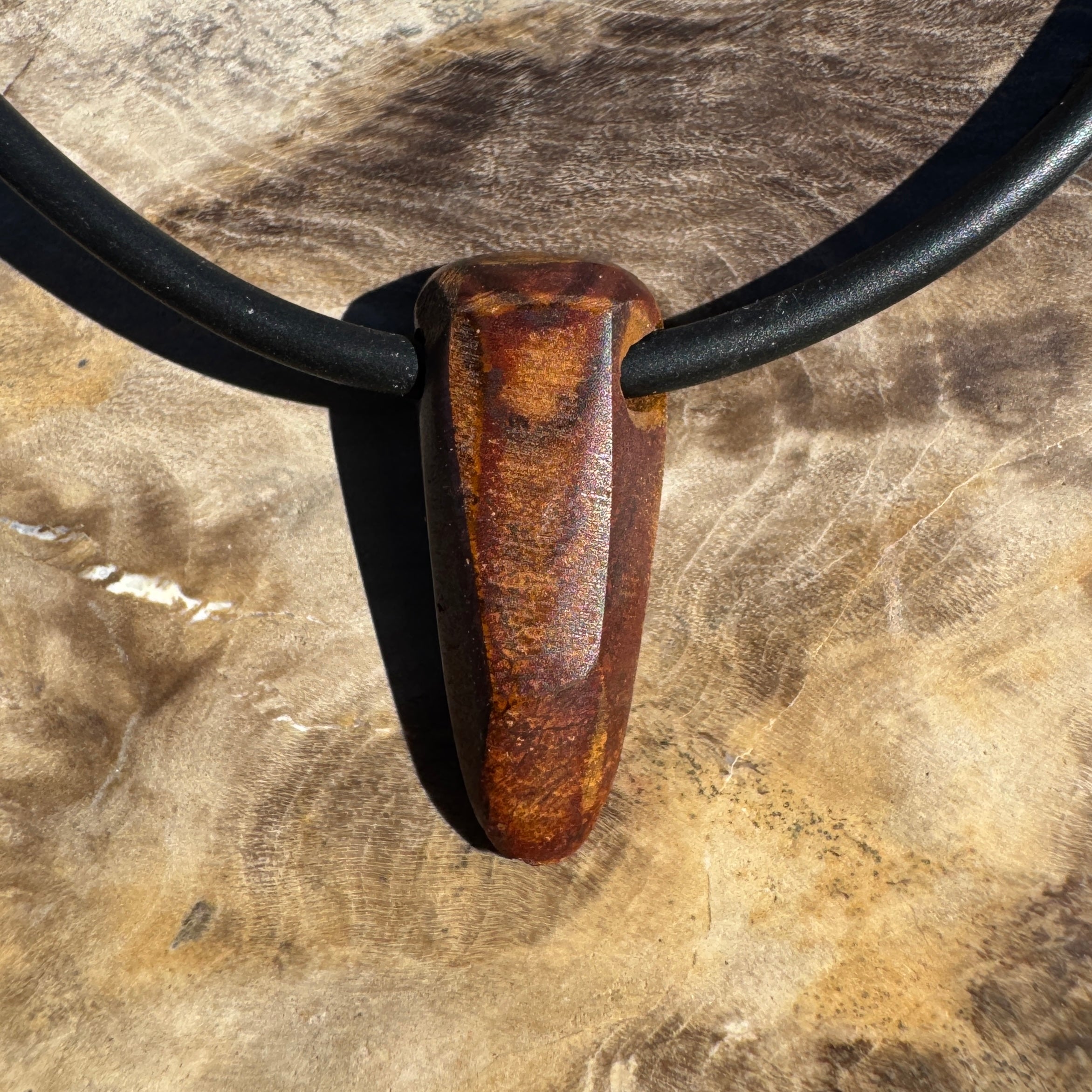 Solid Queensland Boulder Opal Pendant Necklace ~ 'Manly Sunset' | Solid Australian Opal