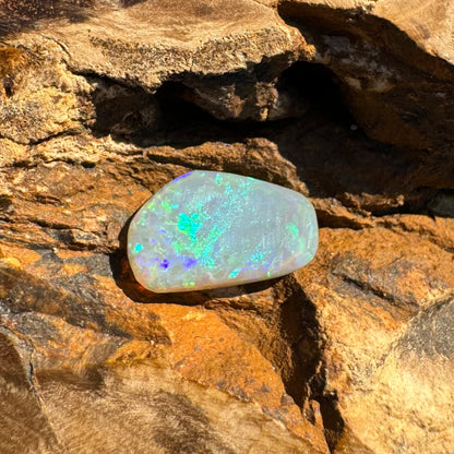 Hand-Cut Solid Lightning Ridge Semi Black Opal 1.6carat - Iona Opal Australia