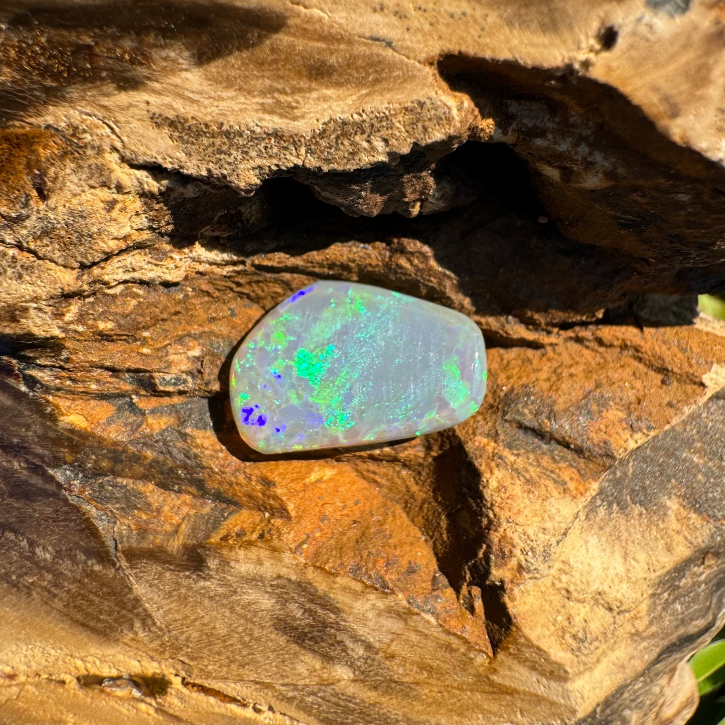 Hand-Cut Solid Lightning Ridge Semi Black Opal 1.6carat - Iona Opal Australia