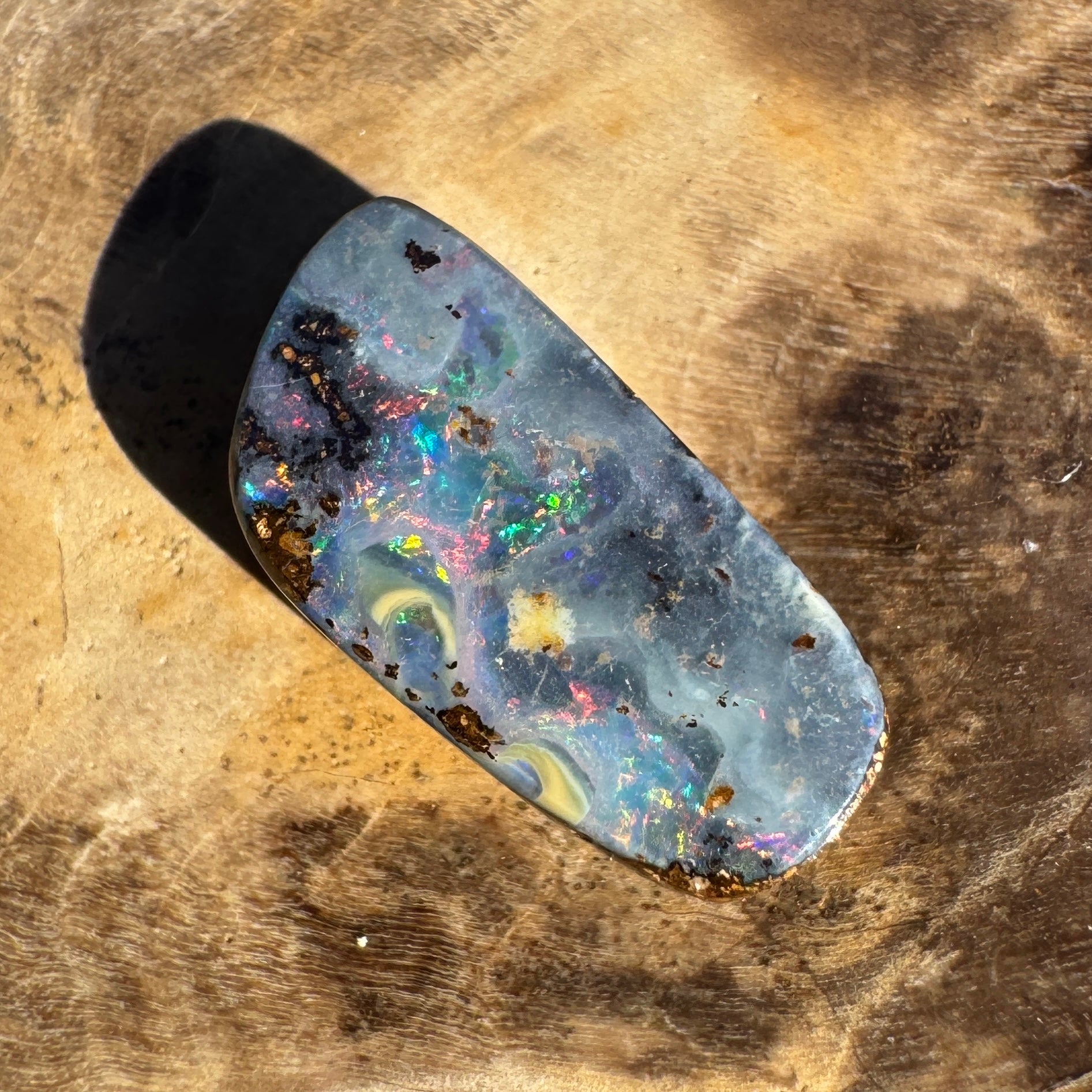 2.3ct Queensland Boulder Opal | Solid Australian Opal | Hand-Cut