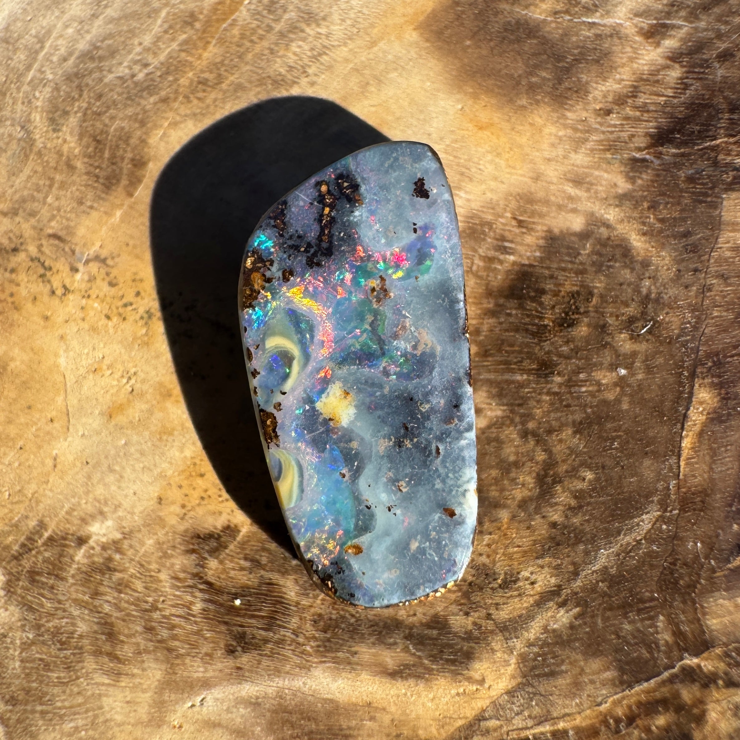 2.3ct Queensland Boulder Opal | Solid Australian Opal | Hand-Cut
