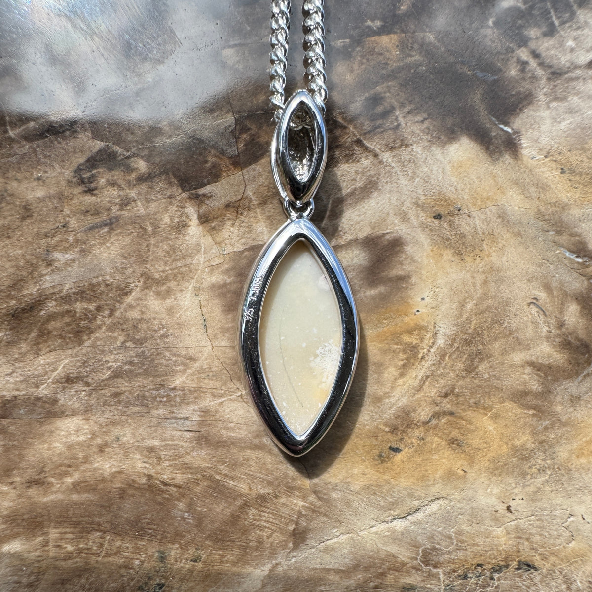 1.9ct Coober Pedy Opal Pendant Necklace ~ 'Penola Flicker' | 925 Sterling Silver | Solid Australian Opal