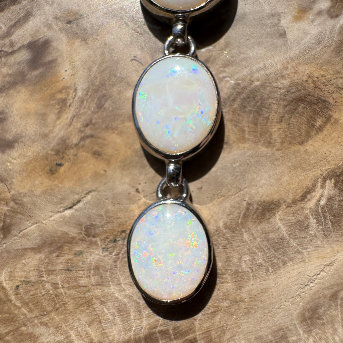 7.5ct Coober Pedy Opal Pendant Necklace ~ 'Karoonda Spectrum' | 925 Sterling Silver | Solid Australian Opal