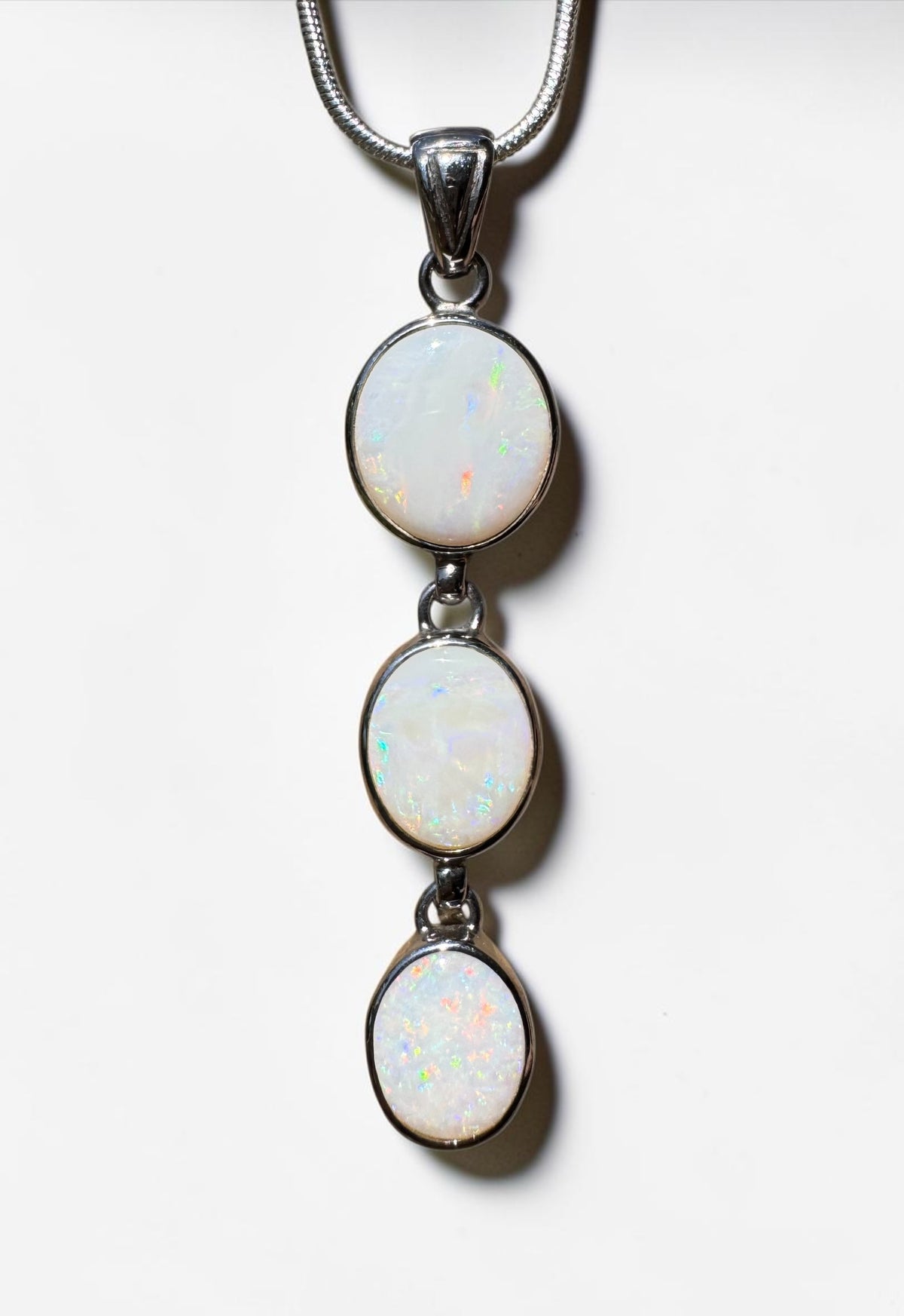 7.5ct Coober Pedy Opal Pendant Necklace ~ 'Karoonda Spectrum' | 925 Sterling Silver | Solid Australian Opal