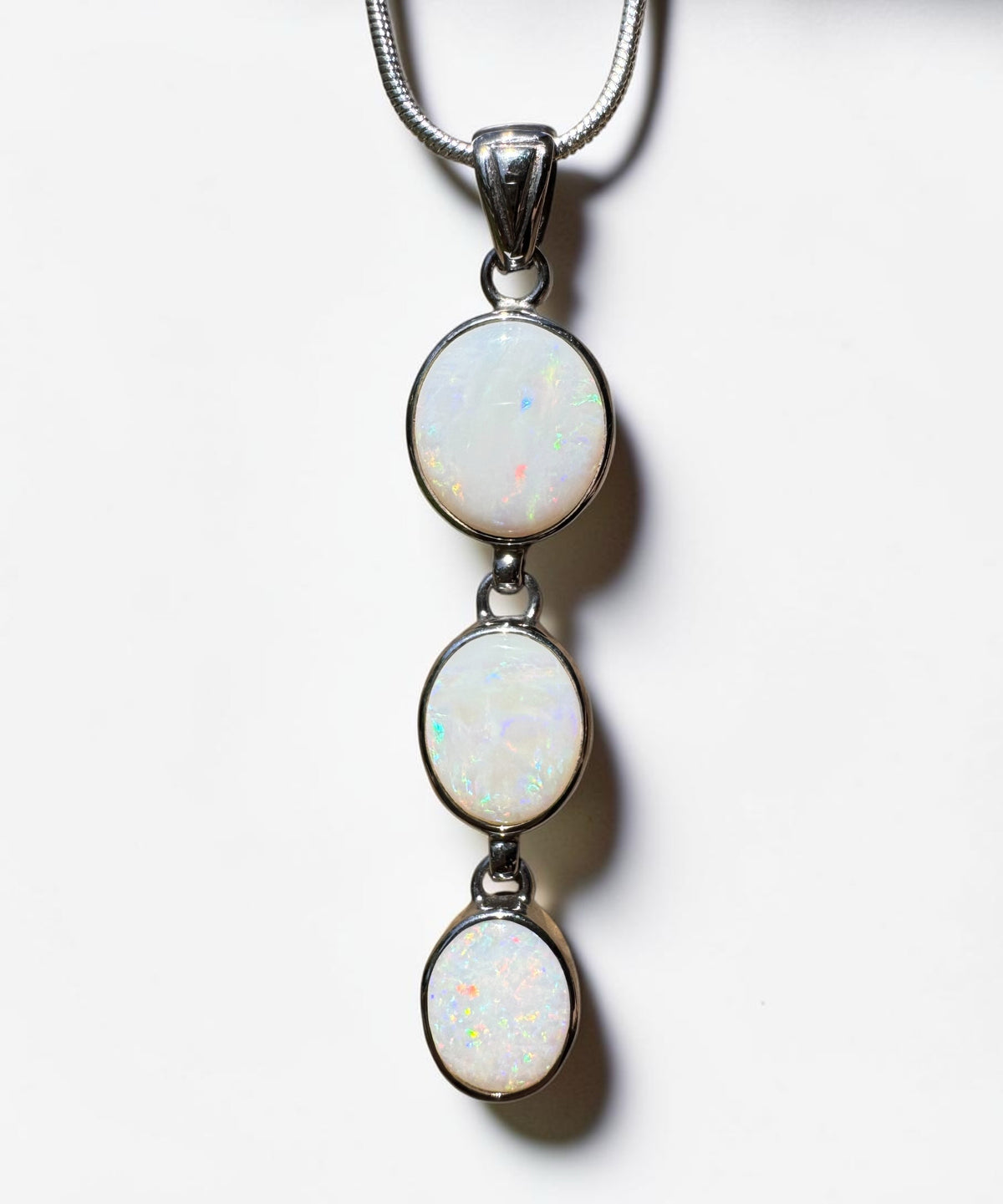 7.5ct Coober Pedy Opal Pendant Necklace ~ 'Karoonda Spectrum' | 925 Sterling Silver | Solid Australian Opal