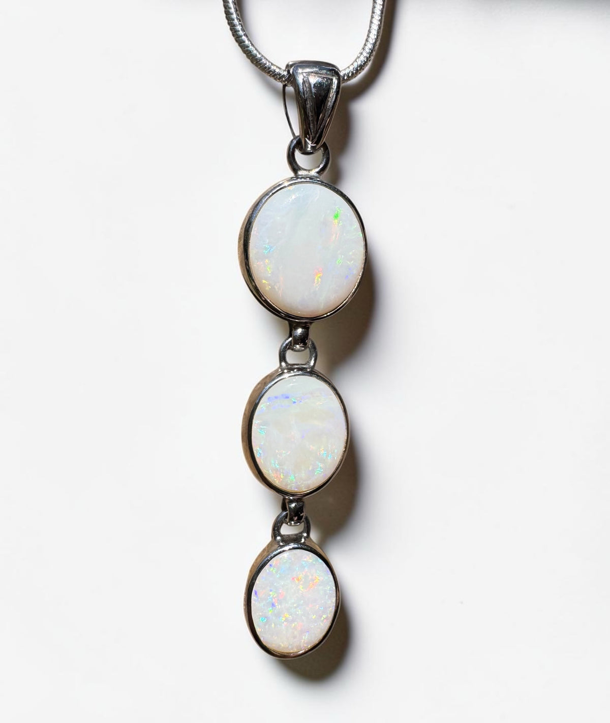 7.5ct Coober Pedy Opal Pendant Necklace ~ 'Karoonda Spectrum' | 925 Sterling Silver | Solid Australian Opal