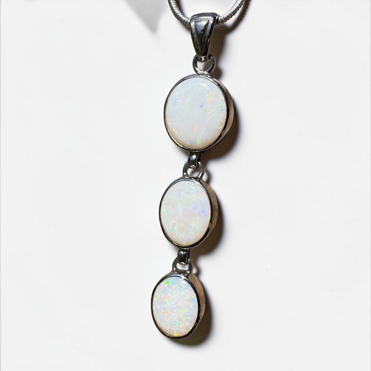 7.5ct Coober Pedy Opal Pendant Necklace ~ 'Karoonda Spectrum' | 925 Sterling Silver | Solid Australian Opal