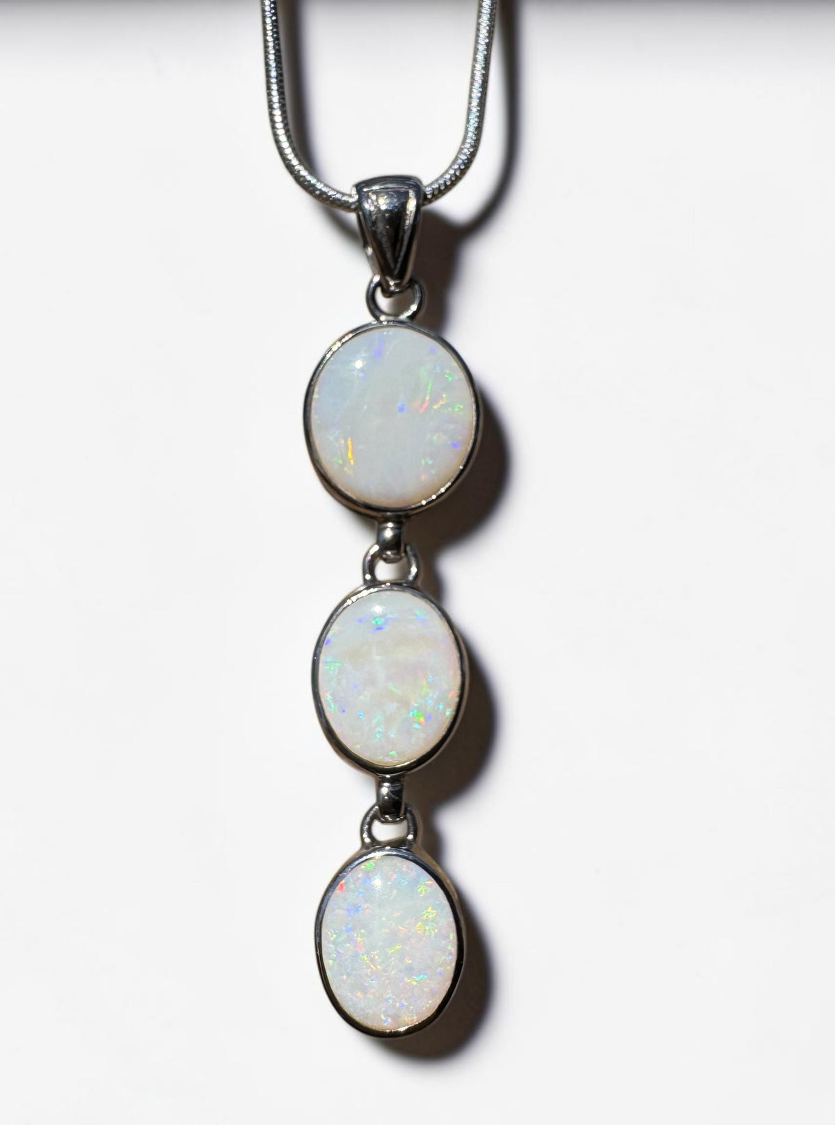 7.5ct Coober Pedy Opal Pendant Necklace ~ 'Karoonda Spectrum' | 925 Sterling Silver | Solid Australian Opal
