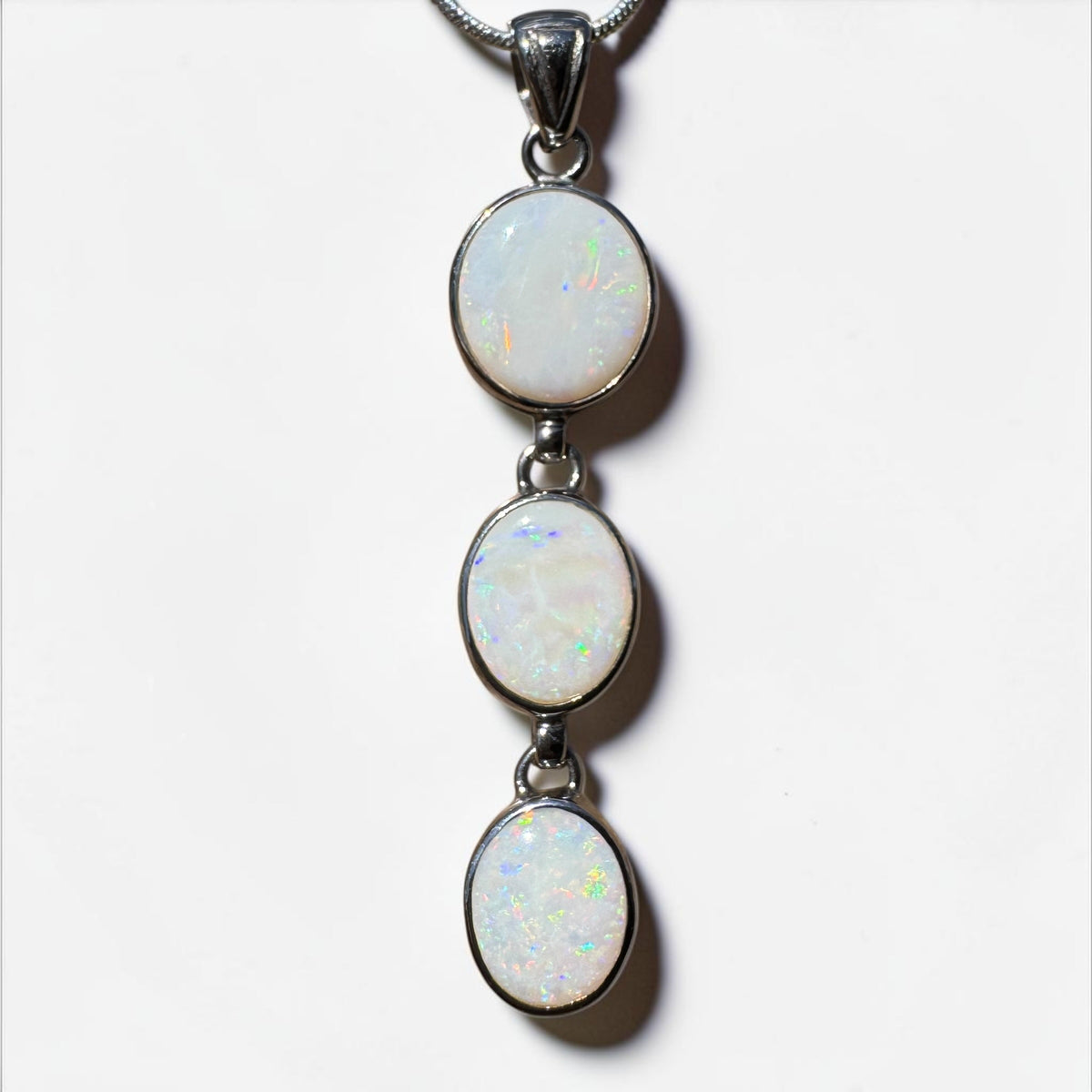 7.5ct Coober Pedy Opal Pendant Necklace ~ 'Karoonda Spectrum' | 925 Sterling Silver | Solid Australian Opal