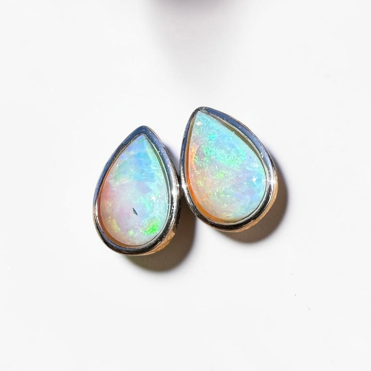 0.5ct Coober Pedy Opal Stud Earrings ~ 'Kadina Blue' | 925 Sterling Silver | Solid Australian Opal