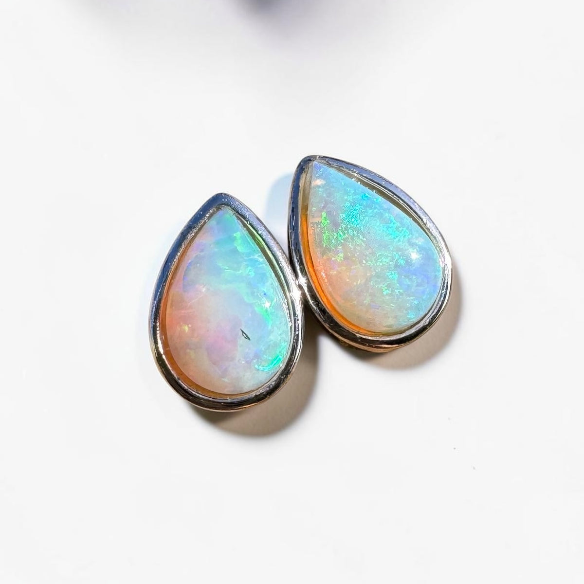 0.5ct Coober Pedy Opal Stud Earrings ~ 'Kadina Blue' | 925 Sterling Silver | Solid Australian Opal