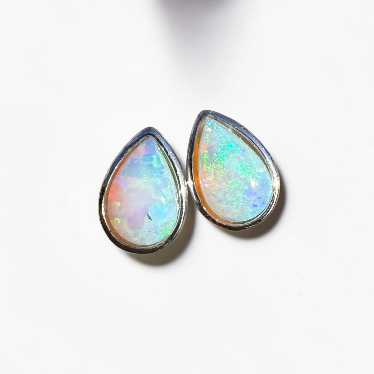 0.5ct Coober Pedy Opal Stud Earrings ~ 'Kadina Blue' | 925 Sterling Silver | Solid Australian Opal