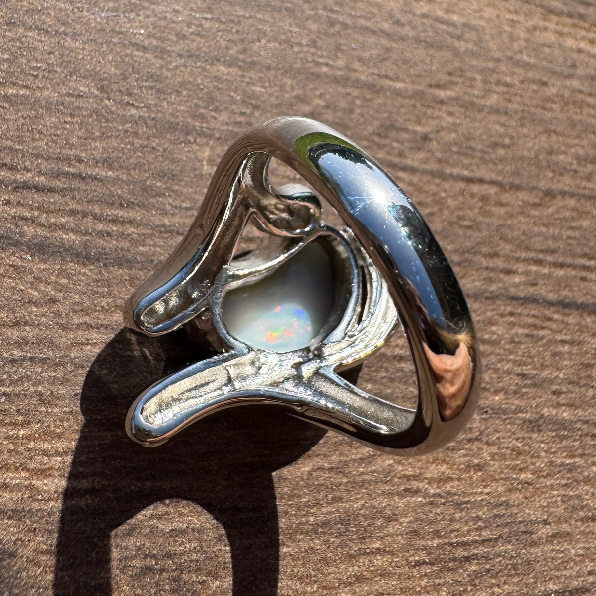 2ct Coober Pedy Opal Ring ~ 'Cloncurry Colour' | 925 Sterling Silver | Solid Australian Opal