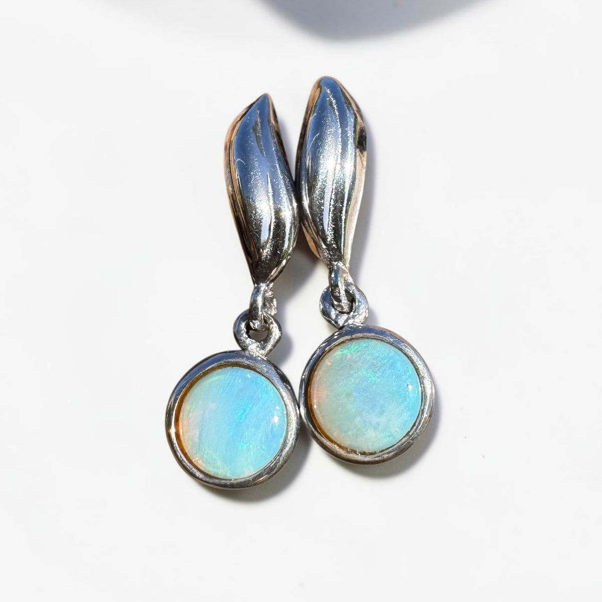0.8ct Coober Pedy Opal Stud Drop Earrings ~ 'Moonta Drops' | 925 Sterling Silver | Solid Australian Opal