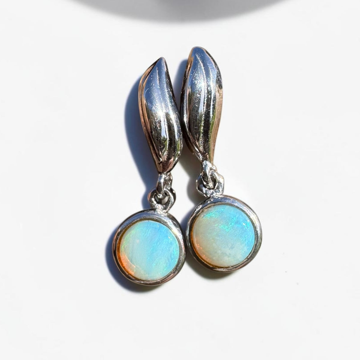 0.8ct Coober Pedy Opal Stud Drop Earrings ~ 'Moonta Drops' | 925 Sterling Silver | Solid Australian Opal