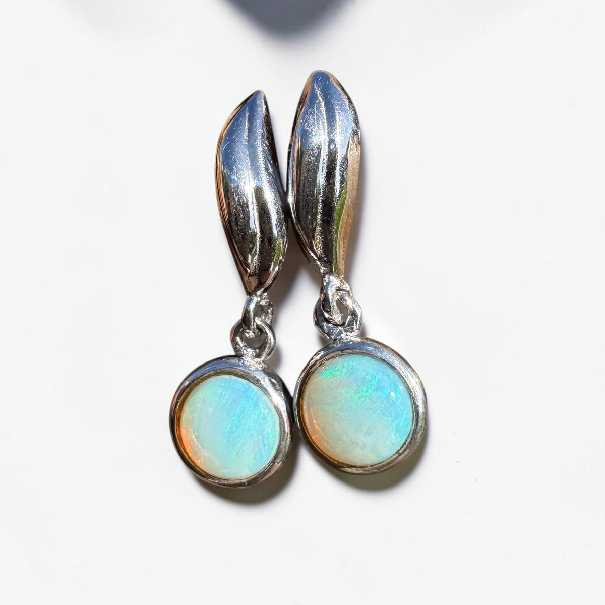 0.8ct Coober Pedy Opal Stud Drop Earrings ~ 'Moonta Drops' | 925 Sterling Silver | Solid Australian Opal
