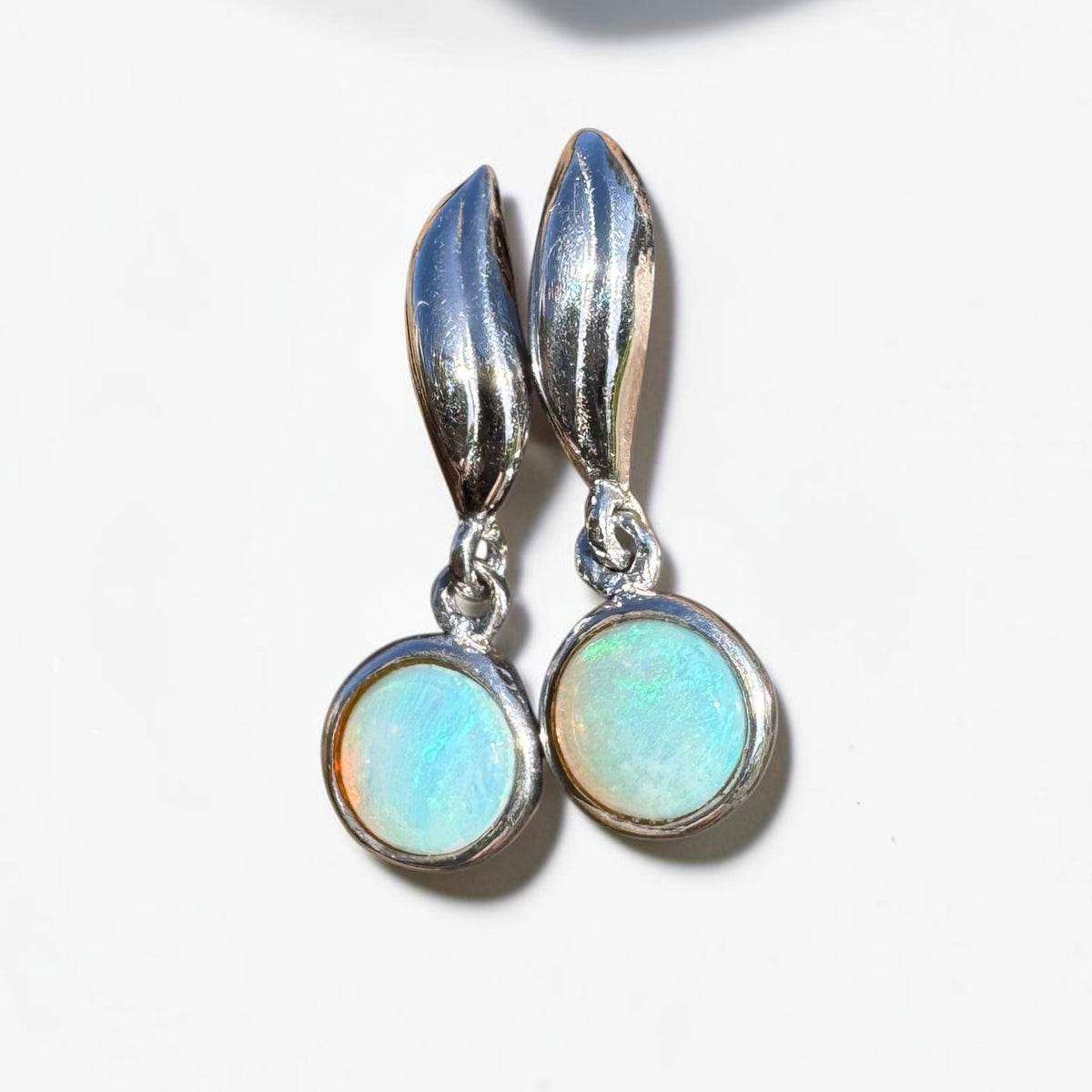 0.8ct Coober Pedy Opal Stud Drop Earrings ~ 'Moonta Drops' | 925 Sterling Silver | Solid Australian Opal