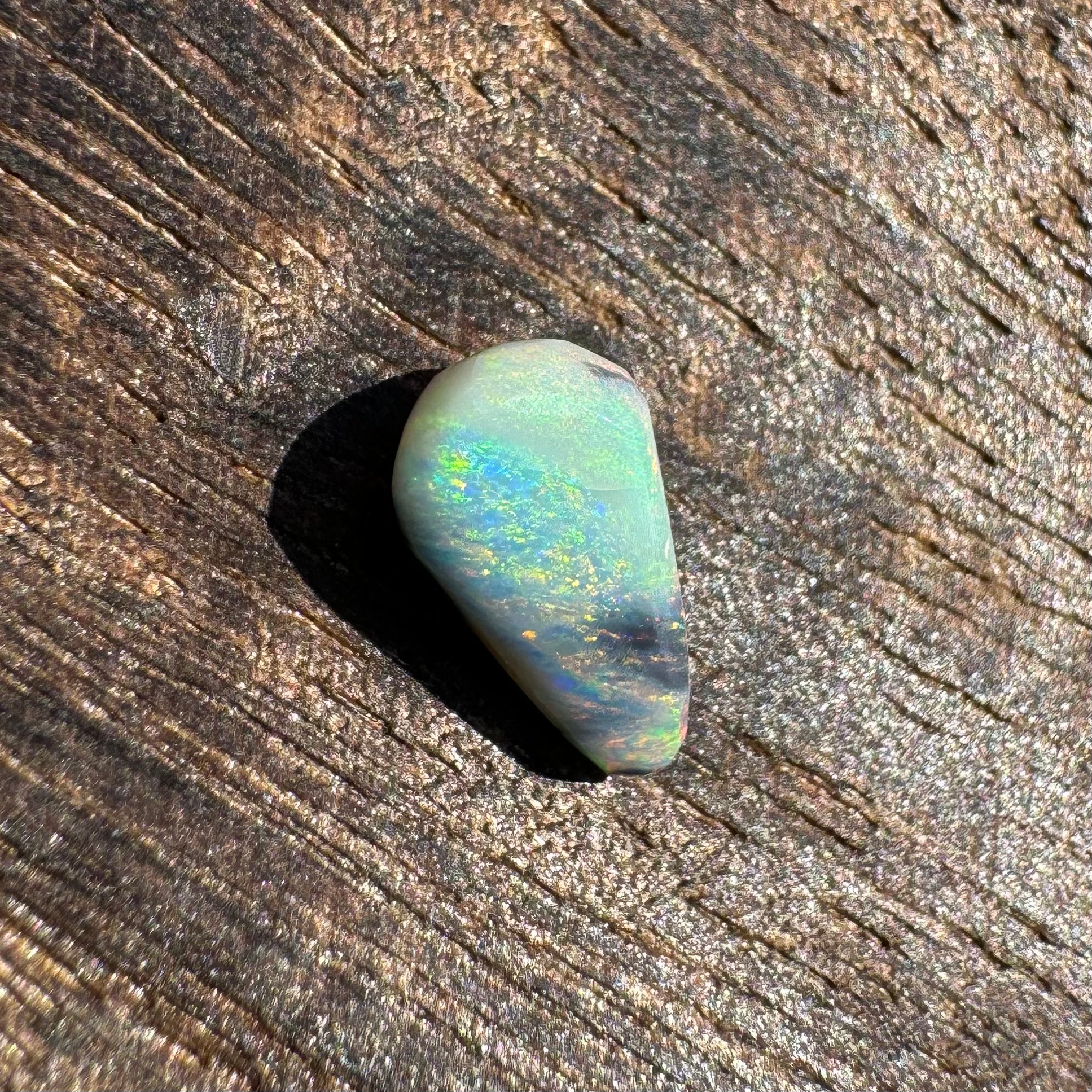 0.4carat Hand-Cut Solid Lightning Ridge Semi Black Opal - Iona Opal Australia