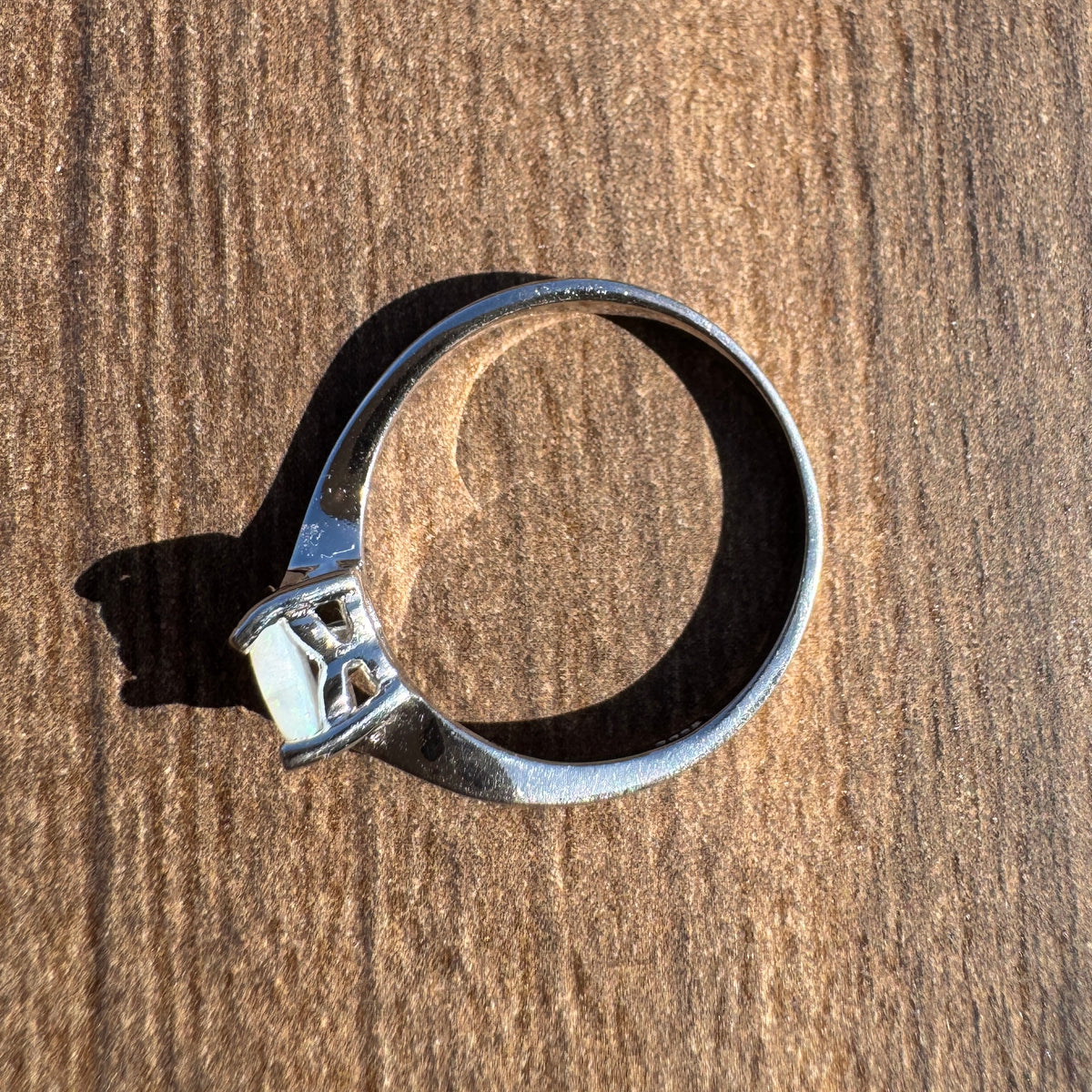 0.6ct Coober Pedy Opal Ring ~ 'Strahan Glow' | 925 Sterling Silver | Solid Australian Opal