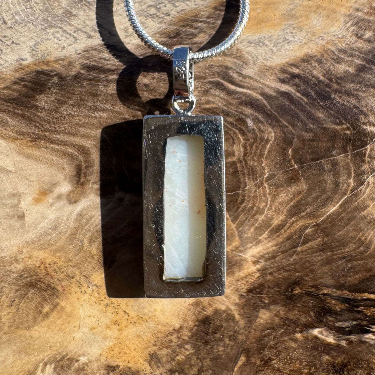 1.95ct Coober Pedy Opal Pendant Necklace ~ 'Boulia Blaze' | 925 Sterling Silver | Solid Australian Opal