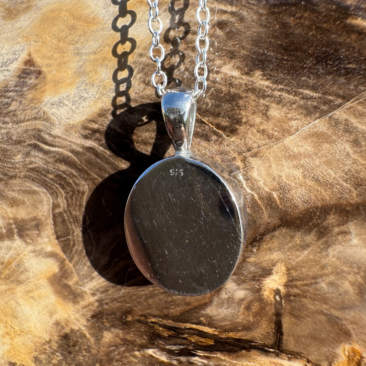 5.6ct Coober Pedy Opal Pendant Necklace ~ 'Pinnaroo Blue' | 925 Sterling Silver | Solid Australian Opal