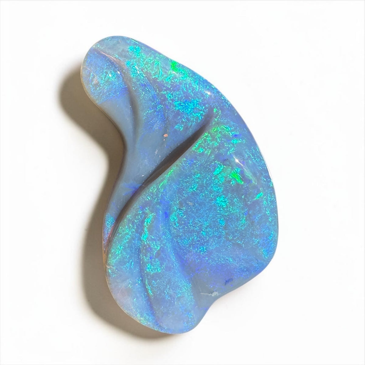 23.8ct Coober Pedy Dark Crystal Opal Carving | Solid Australian Opal | Hand-Carved