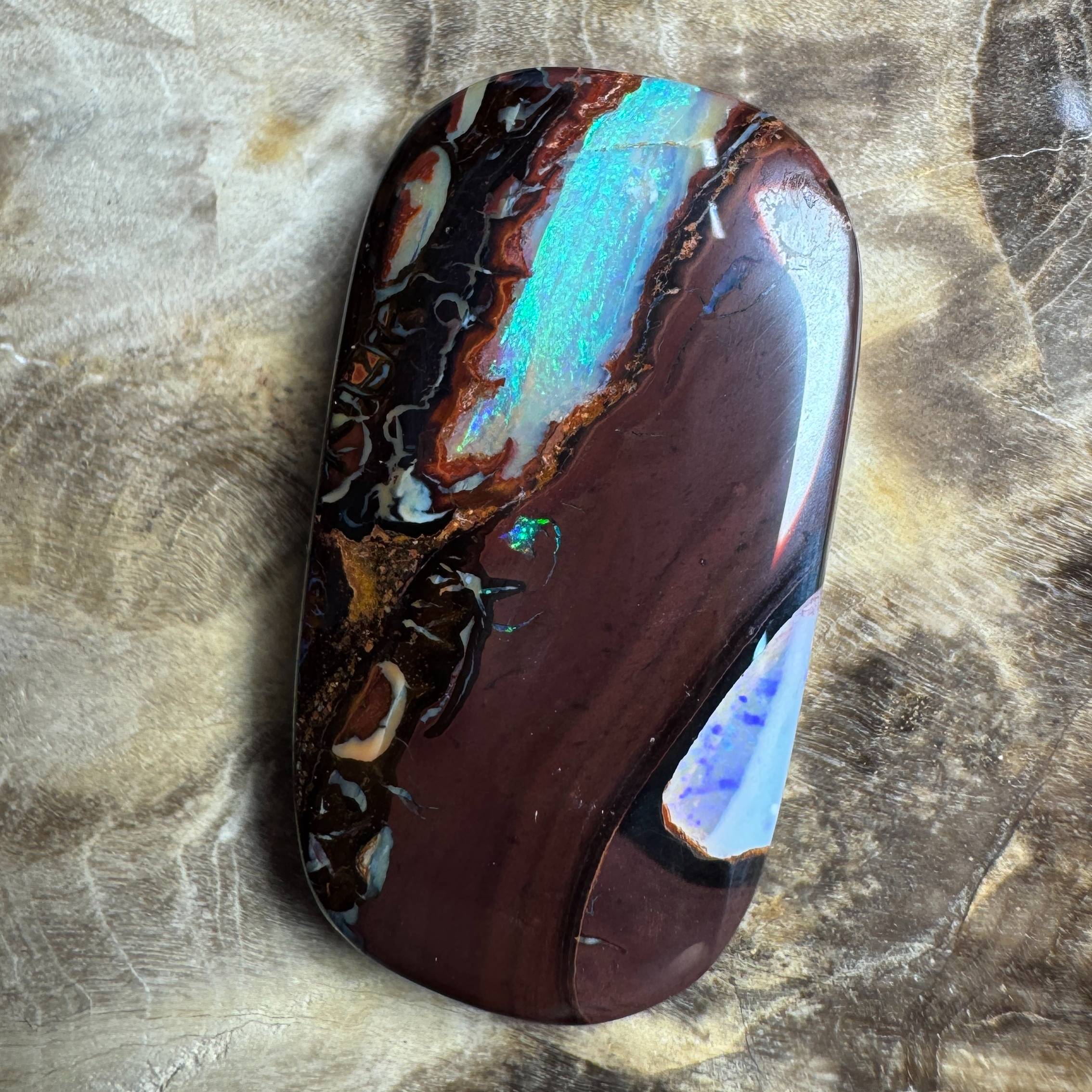 16.9ct Hand-cut Queensland Boulder Opal