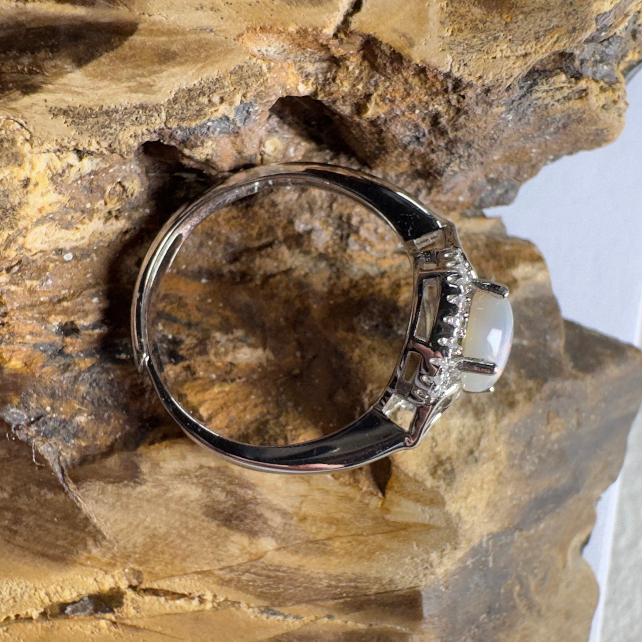 Agnes Waters Wonder ~ 0.8ct Coober Pedy Opal 925 Silver Ring