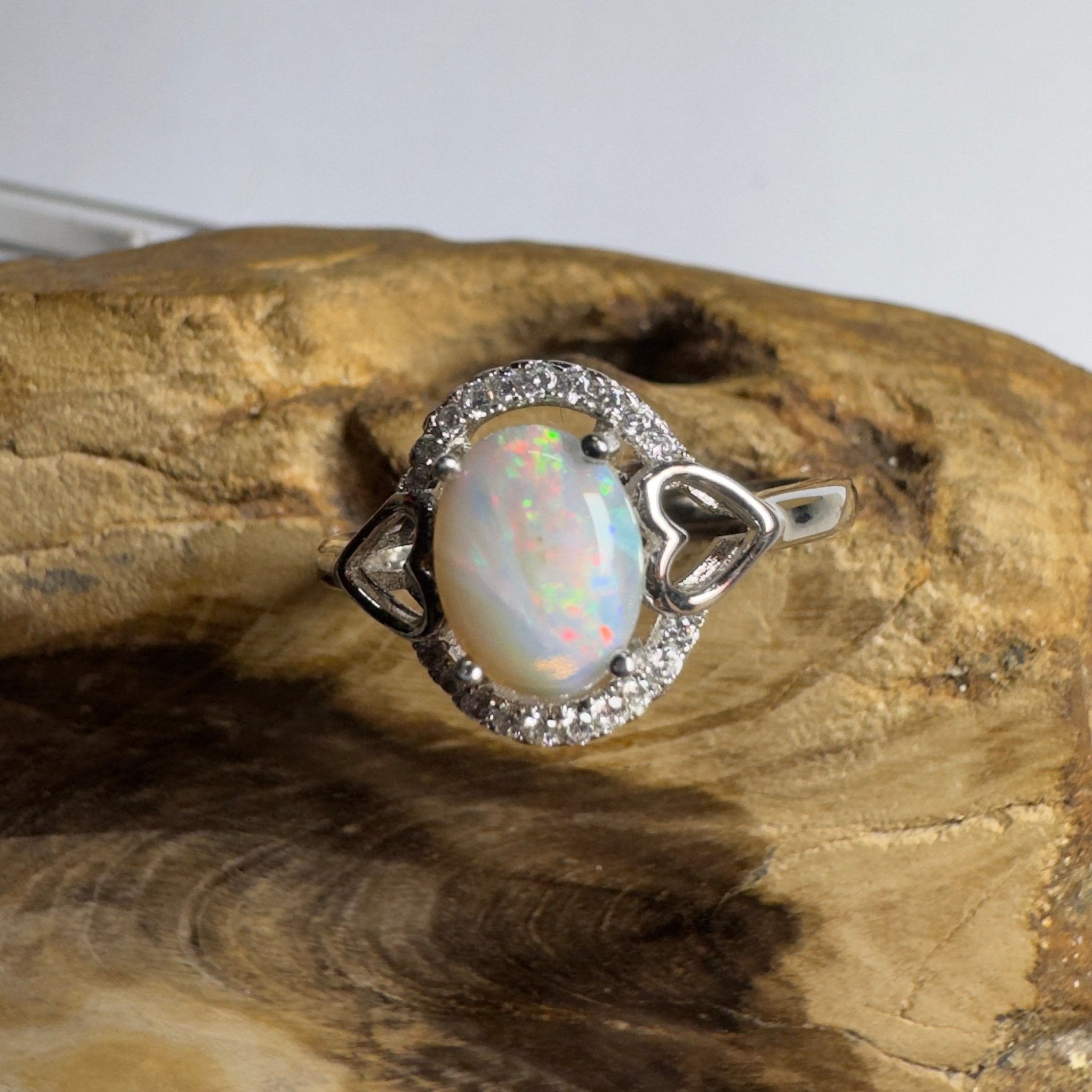 Agnes Waters Wonder ~ 0.8ct Coober Pedy Opal 925 Silver Ring