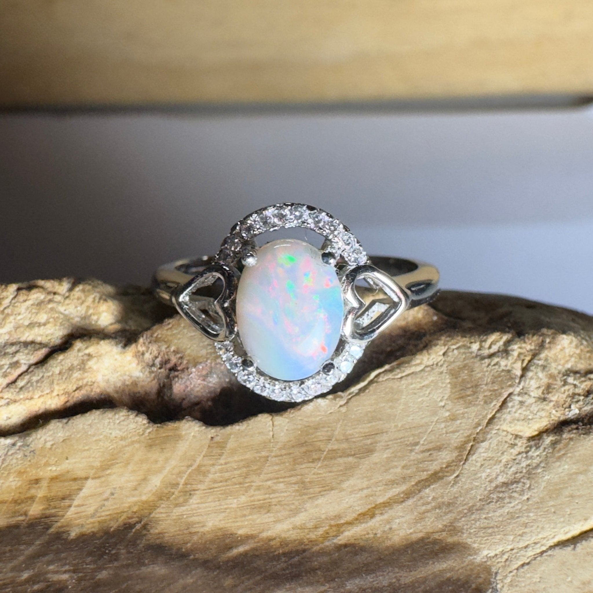 Agnes Waters Wonder ~ 0.8ct Coober Pedy Opal 925 Silver Ring