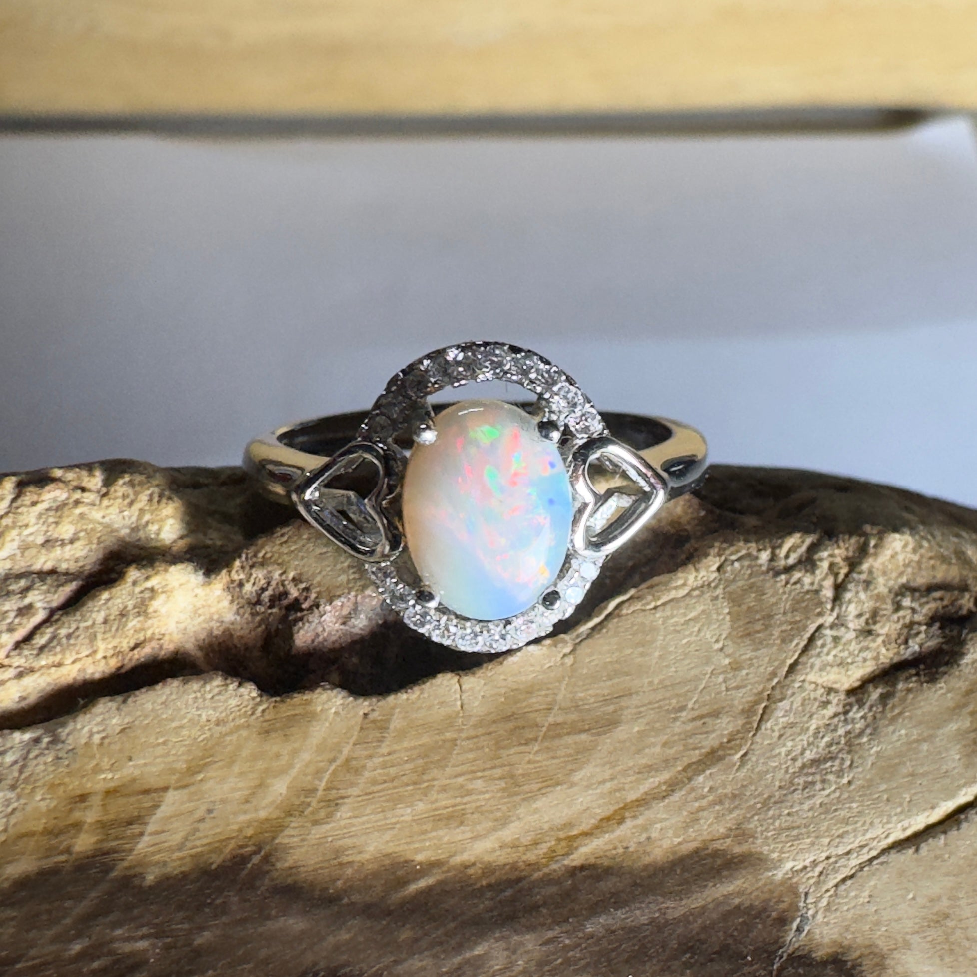 Agnes Waters Wonder ~ 0.8ct Coober Pedy Opal 925 Silver Ring