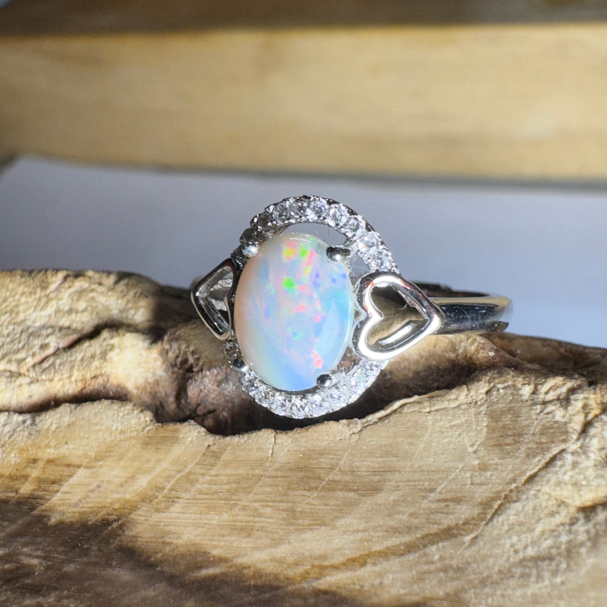Agnes Waters Wonder ~ 0.8ct Coober Pedy Opal 925 Silver Ring