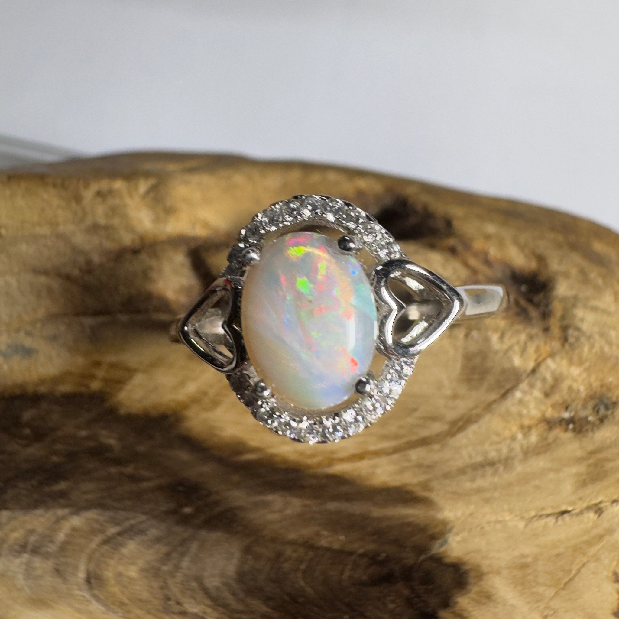 Agnes Waters Wonder ~ 0.8ct Coober Pedy Opal 925 Silver Ring