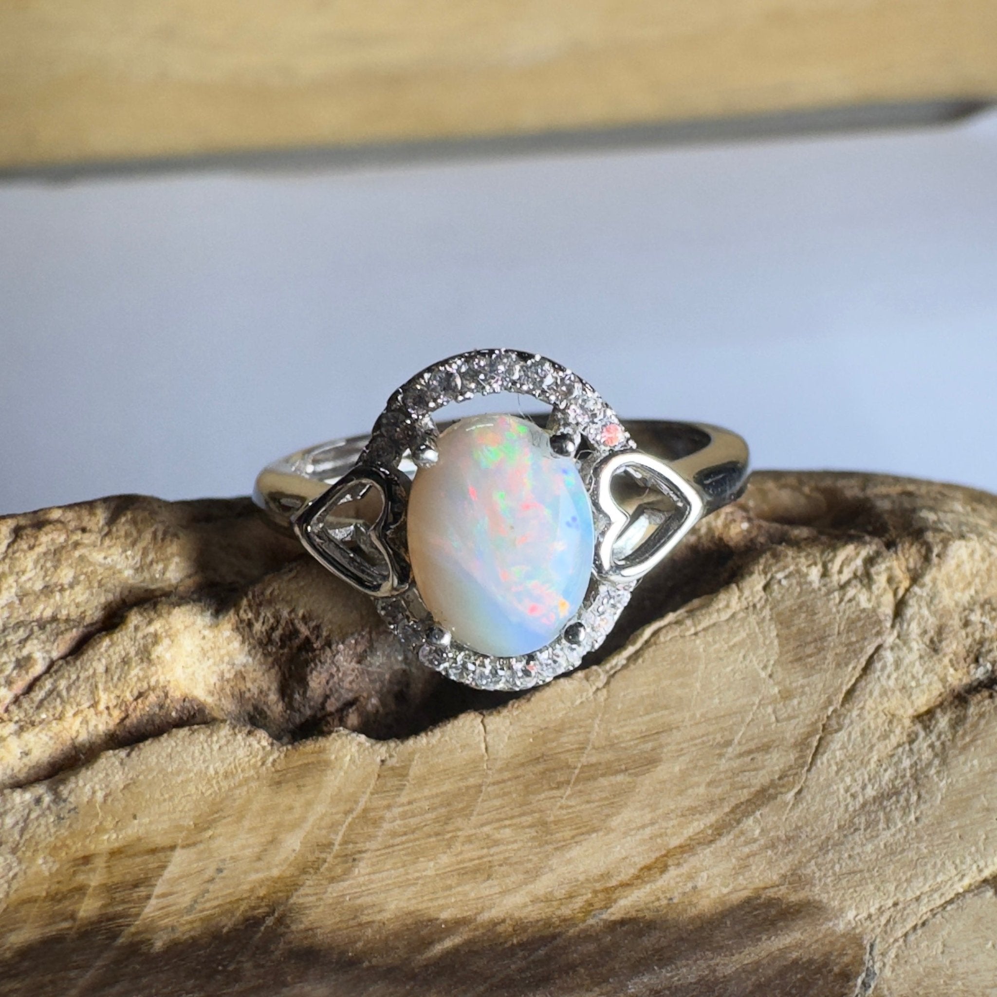 Agnes Waters Wonder ~ 0.8ct Coober Pedy Opal 925 Silver Ring