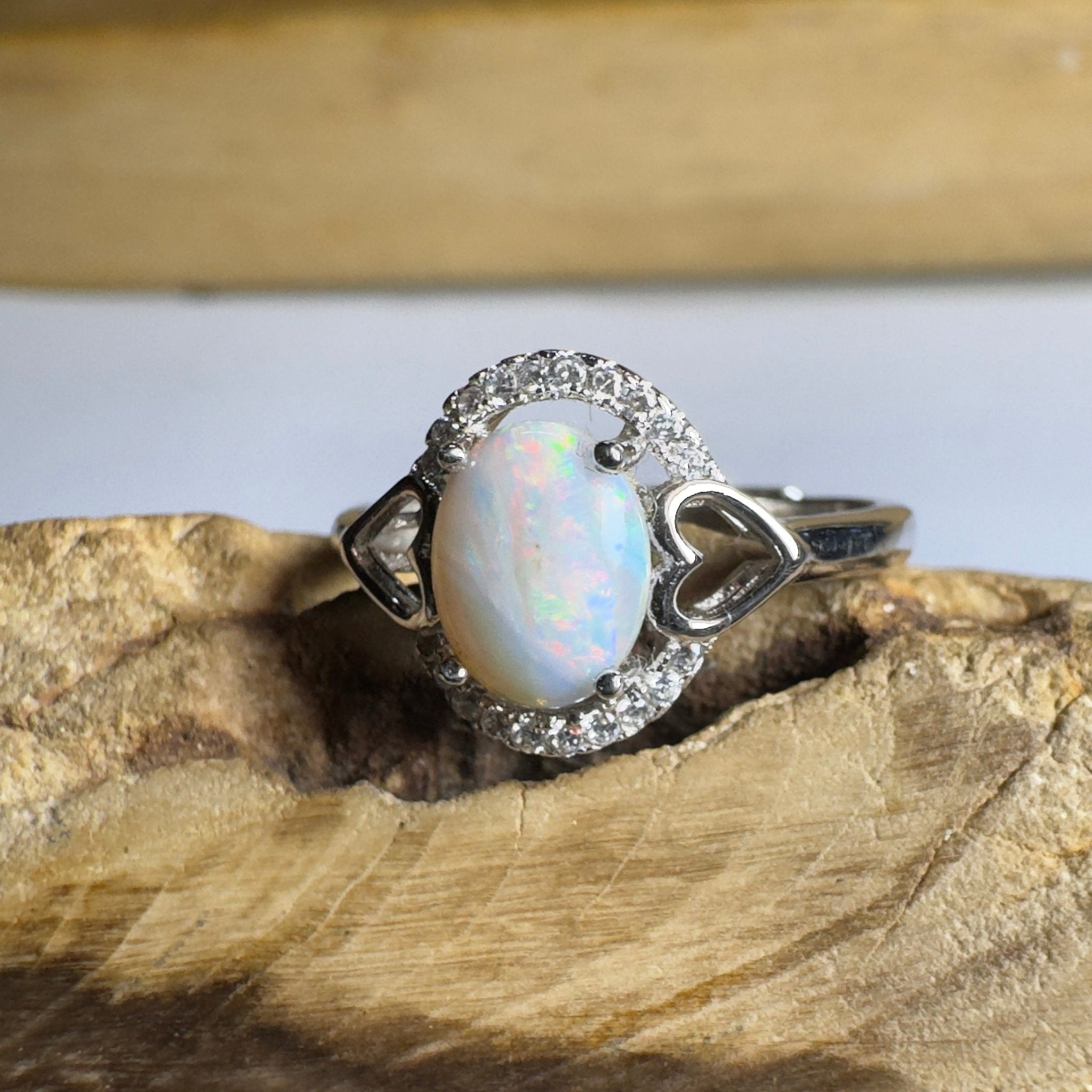Agnes Waters Wonder ~ 0.8ct Coober Pedy Opal 925 Silver Ring