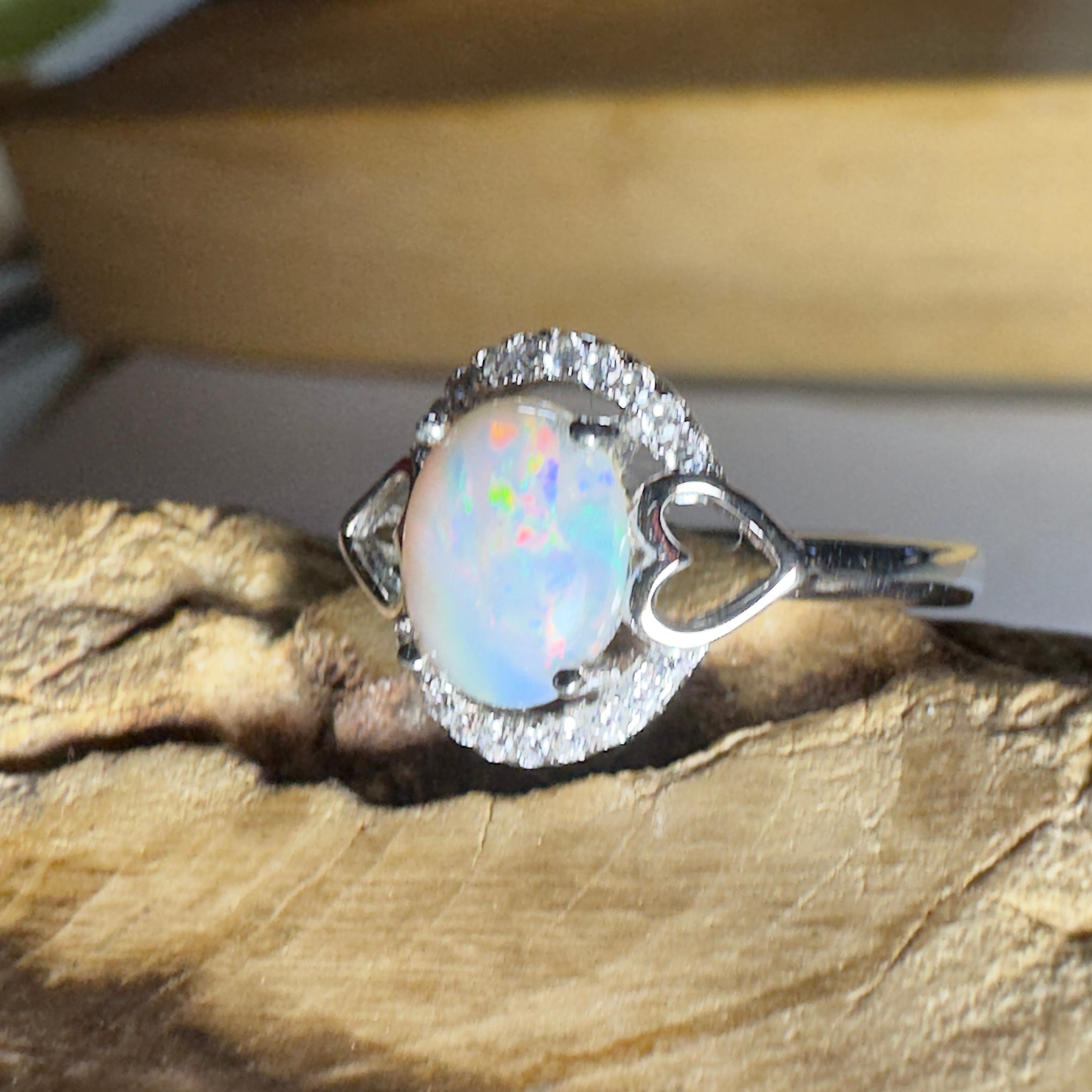 Agnes Waters Wonder ~ 0.8ct Coober Pedy Opal 925 Silver Ring