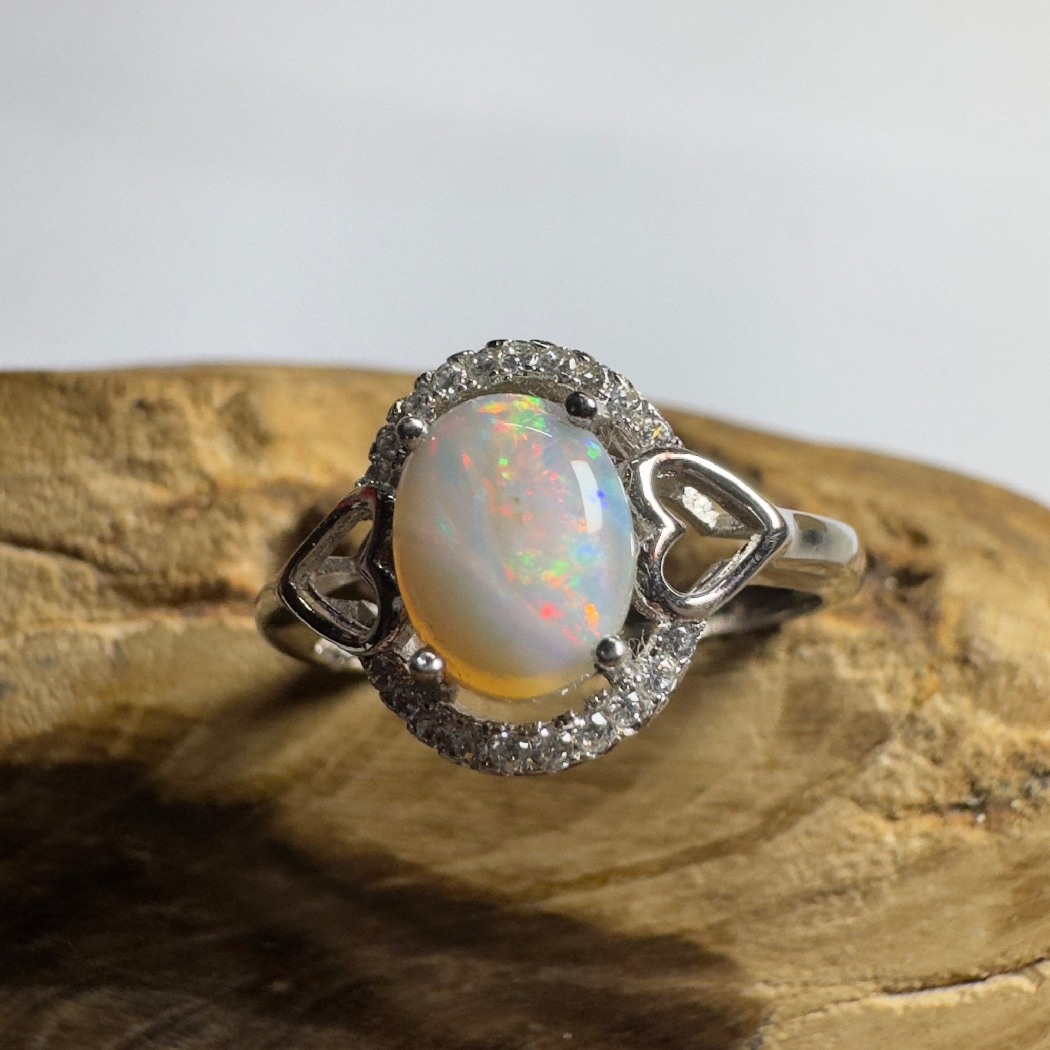 Agnes Waters Wonder ~ 0.8ct Coober Pedy Opal 925 Silver Ring