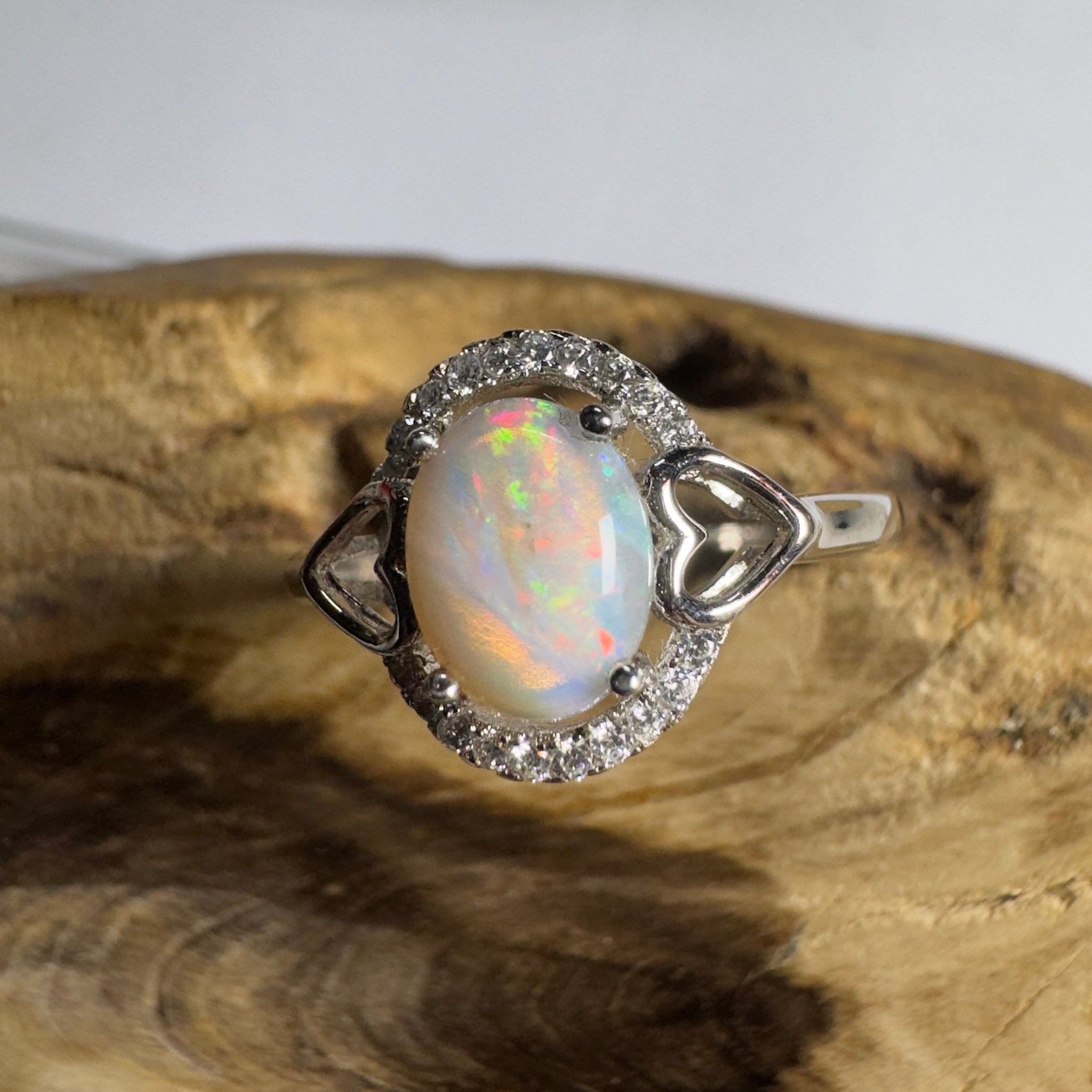 Agnes Waters Wonder ~ 0.8ct Coober Pedy Opal 925 Silver Ring
